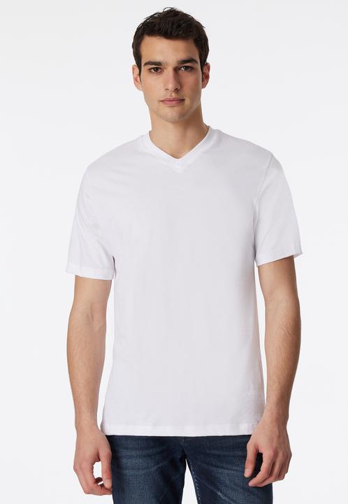Actual product image Schiesser 2-pack Men's American T- Shirts with V-neck, 100% Cotton (S)