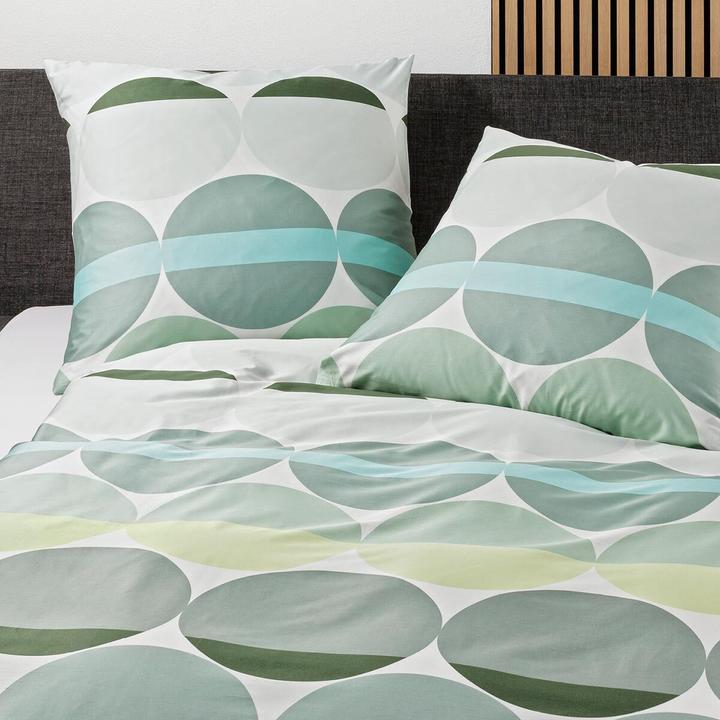 Produktbild Janine Mako-Satin Bettwäsche J.D. 87104 salbeigrün (Duvetbezug, 80x80 cm)