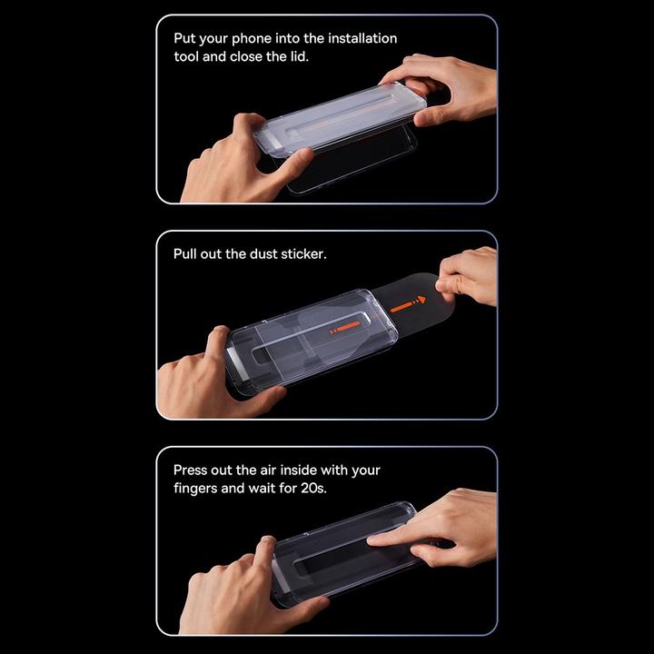 Produktbild Baseus Panzerglas mit Sichtschutz (1 Stück, Apple iPhone 15 Pro)