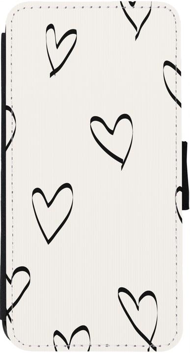 Immagine prodotto PhoneLook Cover Portafoglio nero San Valentino 2023 cuori minimalisti (Apple iPhone 12 Pro Max)