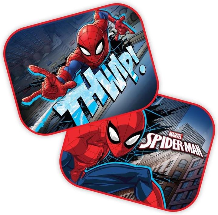 Actual product image Disney CAR SUNSHADES 2PCS 44x35CM SPIDERMAN