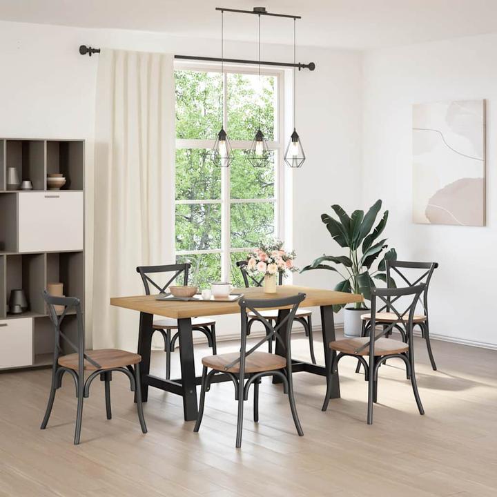 Actual product image VidaXL Dining table NOAIN A-shaped legs 160x90x75 cm solid pine wood (160 x 90 x 75 cm)