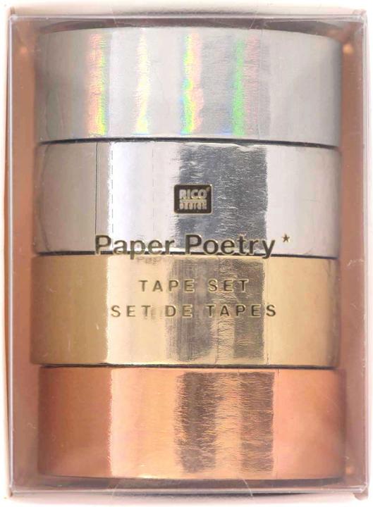 Immagine prodotto Rico Design Washi Tape Metallic 1,5 cm x 5 m, Multicolore, 4 pezzi