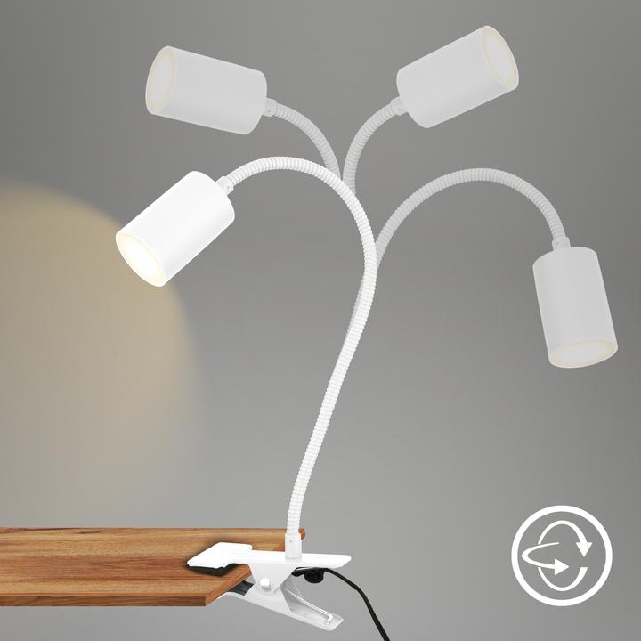 Actual product image Briloner LED clamp light, white, incl.. 1xLED 2.4W (290 lm)