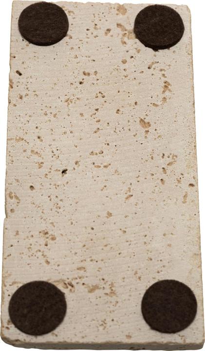 Actual product image Natura Punto Set of 3 travertine soap dish, rectangular, light light beige, 14.5 x 7 cm