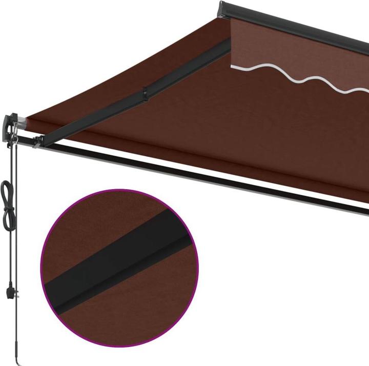 Actual product image VidaXL Markise Gelenkarmmarkise Sonnenmarkise Automatisch Braun 450x350cm (4.50 m)