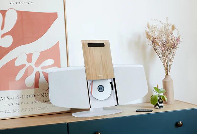 Actual product image Thomson MIC401BT Stereo system BT white (CD player, Bluetooth, 1x 10 W)