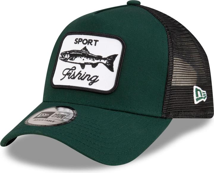 New Era A-Frame Mesh Trucker Cap - Outdoor Fishing Green (One Size)