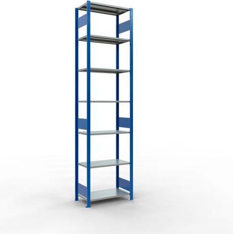 Sistema di scaffalature di base senza viti MULTIplus150 con ripiani di lunghezza