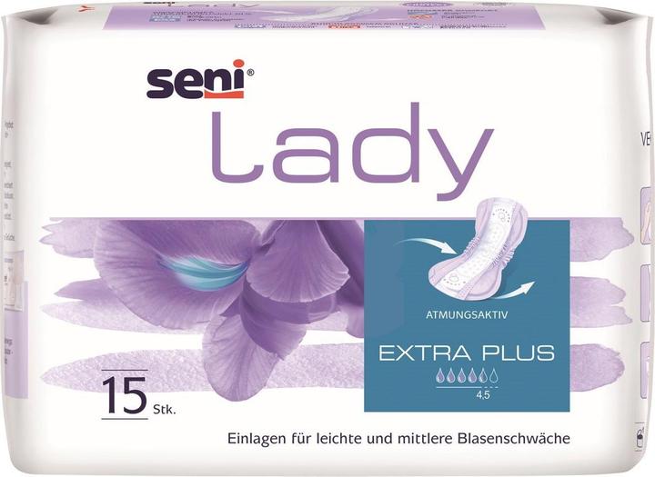 Seni Lady Extra Plus Einlage atmungsaktive anatomische 15x33cm 4.5 Tropfen (15 x)