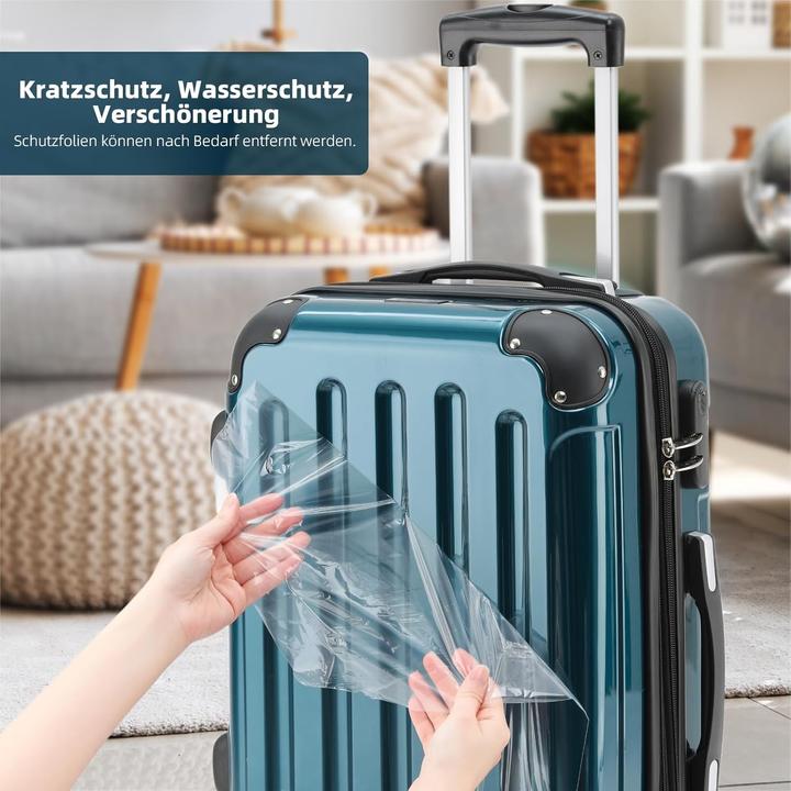 Immagine prodotto Beibye 3-teiliges Hartschalen Kofferset mit Zwillingsrollen (Bagaglio a mano (fino a 50 litri), M (50 - 90l), XL (da 115l))