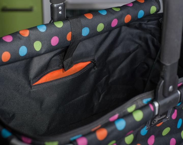 Image du produit Genius Panier Falko, noir avec pois colorés