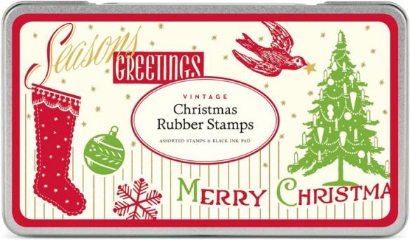 Actual product image Cavallini Stamp Christmas Rubber