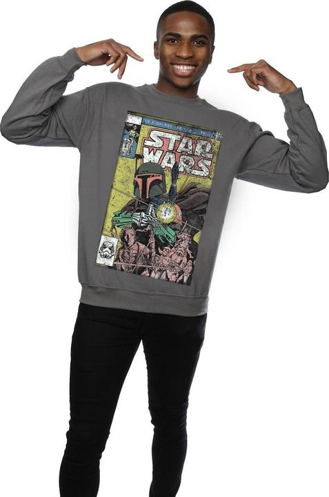 Actual product image Star Wars Mens Boba Fett Comic Sweatshirt (L)