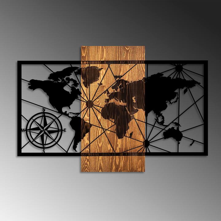 Actual product image Wallxpert Worldview Wooden Wall Accessory