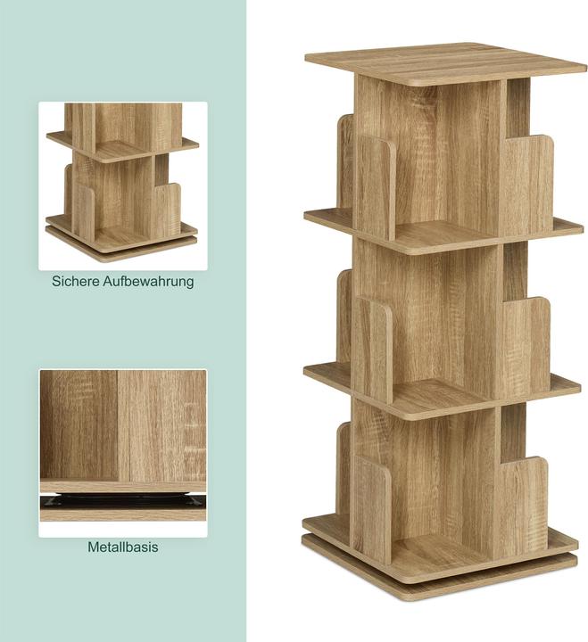 Actual product image Relaxdays Rotating Bookcase