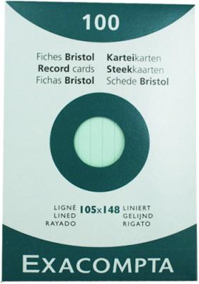 Immagine prodotto Exacompta Schede foderate di verde, 100 (A5, 205 g/m², 100 x)