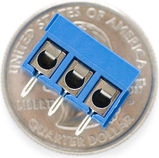 Produktbild KEFA Printklemme mit Schraubanschluss 5mm 3Pin Blau