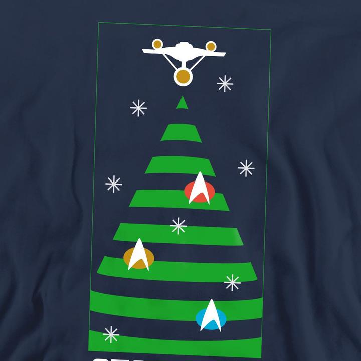 Actual product image Star Trek: The Original Series Unisex Adult Christmas Tree Sweatshirt (M)