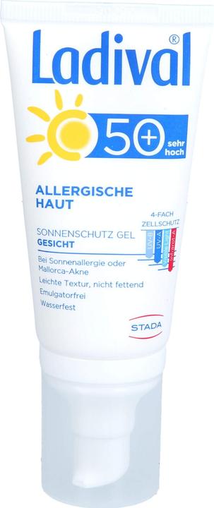 Image du produit Ladival Peau allergique Gel solaire FPS 50+, 50 ml de gel (Crème solaire, SPF 50, 50 ml)