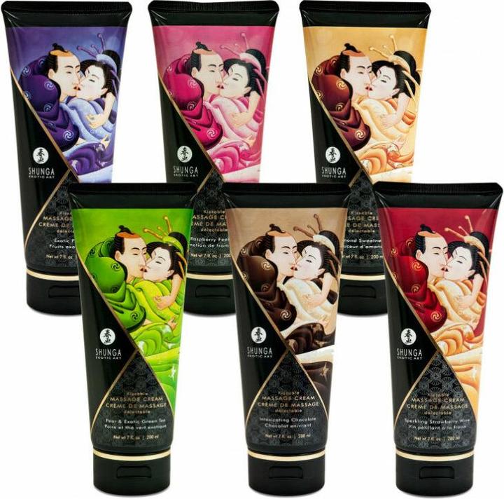 Actual product image Shunga Massage Cream Strawberry Wine (200 ml)
