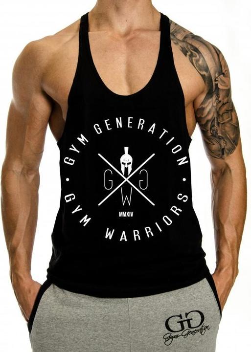 Gym Generation Warriors Classic Stringer - BLACK (S)