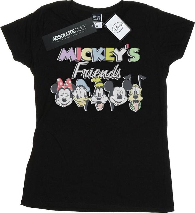Actual product image Disney Womens/Ladies Mickey Mouse Friends Faded Nostalgia Cotton T-Shirt (XL)