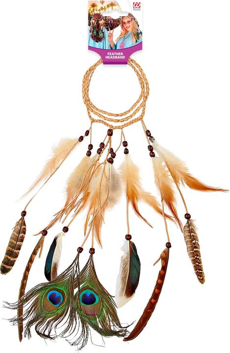 Actual product image Widmann Indianer Stirnband Mit Federn
