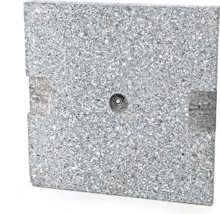 Produktbild VCM Sonnenschirmständer 26 kg Granit grau eckig 45x45 cm Edelstahlhülse Standfüsse