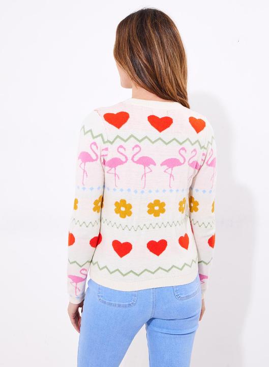 Actual product image Joe Browns Flamingo Print Cardigan (40)