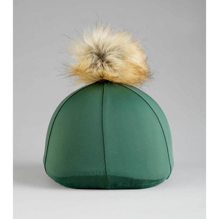 Produktbild Premier Equine Reithelmhaube aus Jersey mit Bommel aus Kunstpelz (One Size)