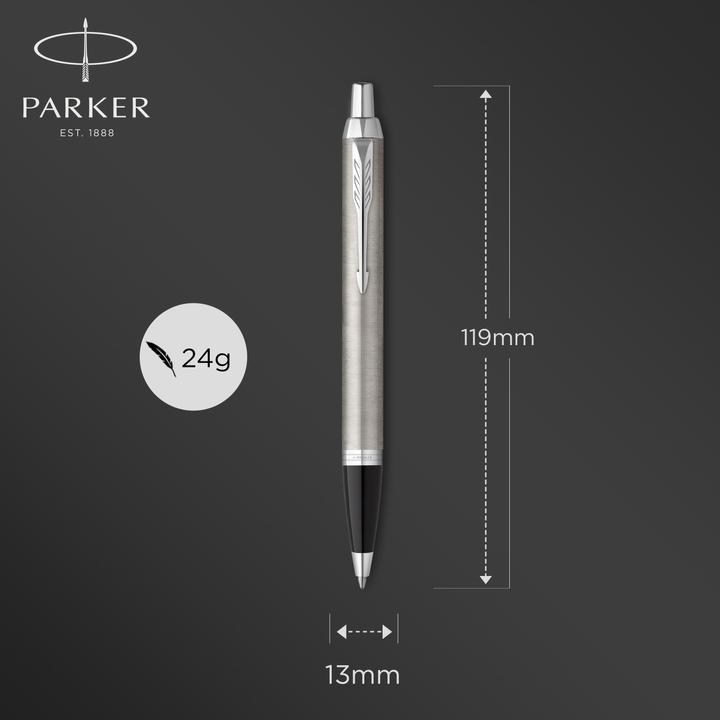 Produktbild Parker Pen IM Brushed Metal C.C. DuoSet inkl. Geschenkbox (Schwarz, Silber, 2 x)