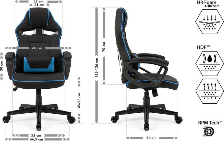 Produktbild Sense Ritter-Stoff schwarz-blau