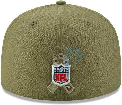 Actual product image New Era NFL - New England Patriots - On Field Salute to Service 59Fifty Cap Olive 7.125 (56)