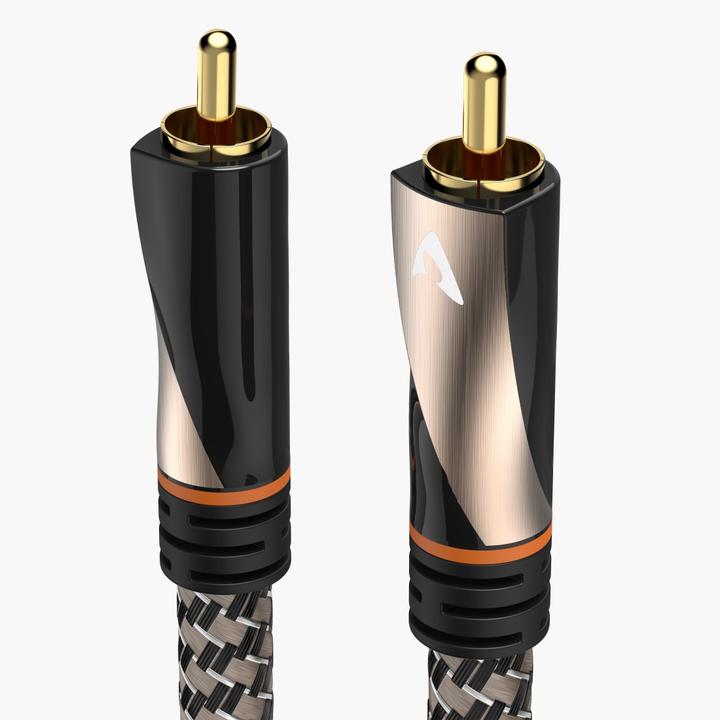 Actual product image Avinity Digital cinch cable, 1 plug - 1 plug, fabric, gold-plated, 1 m (1 m, Cinch)