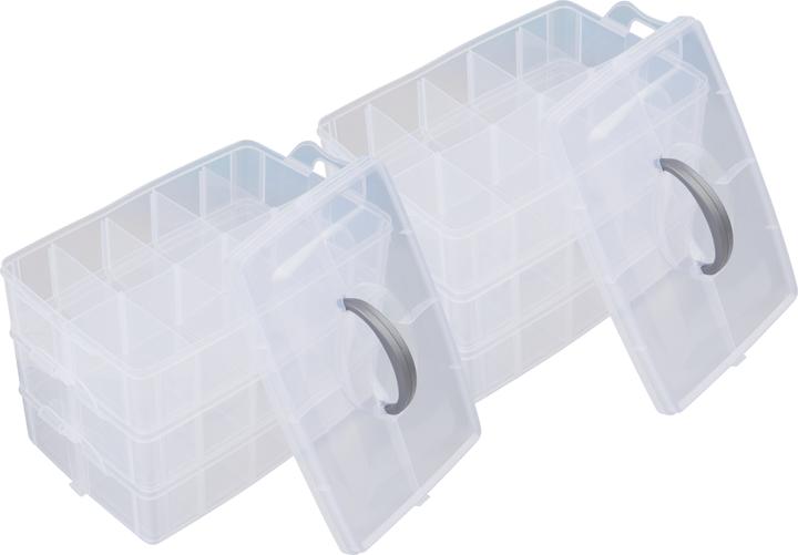 Produktbild VBS 2 Stapelboxen mit Griff, 3-tlg. (24.5 x 16.5 x 18 cm)
