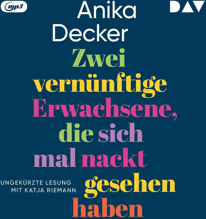 Actual product image Two sensible adults who have seen each other naked (Anika Decker, German)