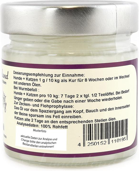 Lunderland Organic coconut oil for coat care 200 ml (Adult, 1 pcs., 360 g)