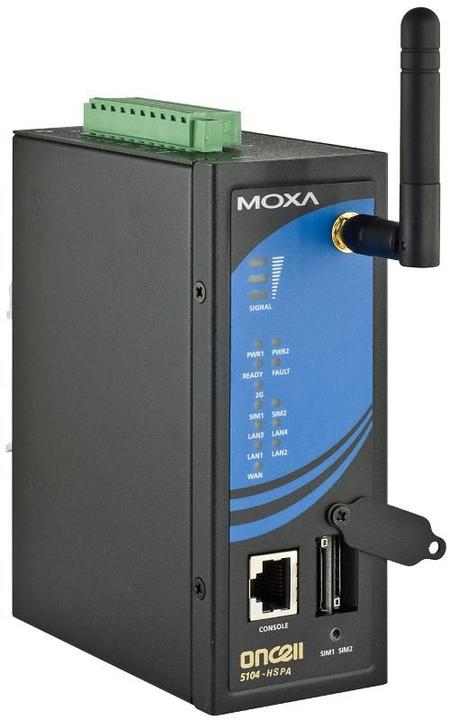 Produktbild Moxa OnCell 5104-HSPA - Router - WWAN - 4-Port-Switch