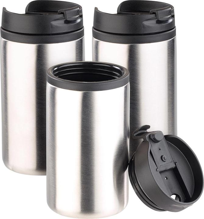 Produktbild Rosenstein & Söhne Edelstahl-Isolierbecher für warm & kalt, doppelwandig, 280 ml, 3er-Set (0.28 l)
