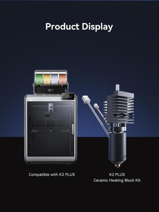 Image du produit Creality K2 Plus Kit Hotend en céramique avec buse (Pièce de rechange)