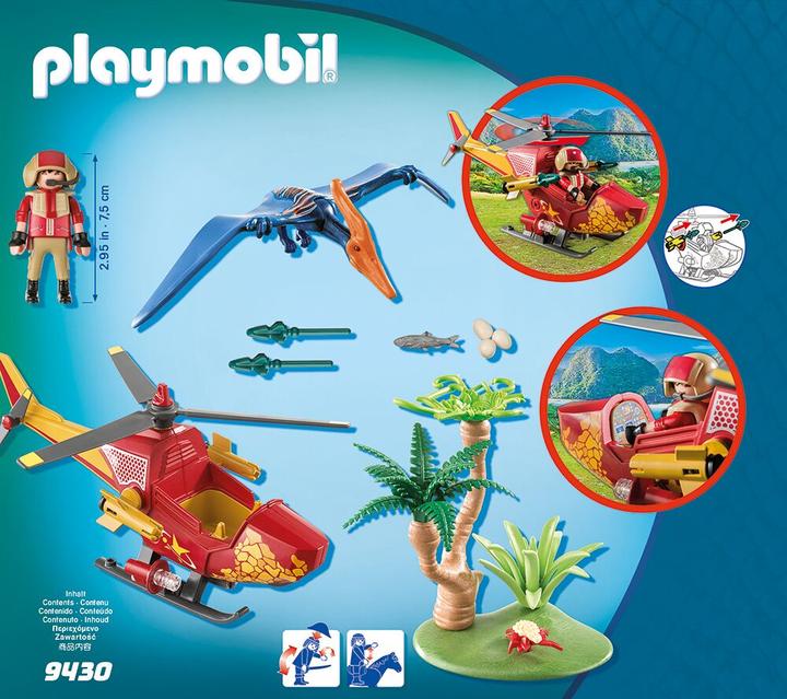 Produktbild Playmobil Helikopter mit Flugsaurier (9430, Playmobil Dinos)