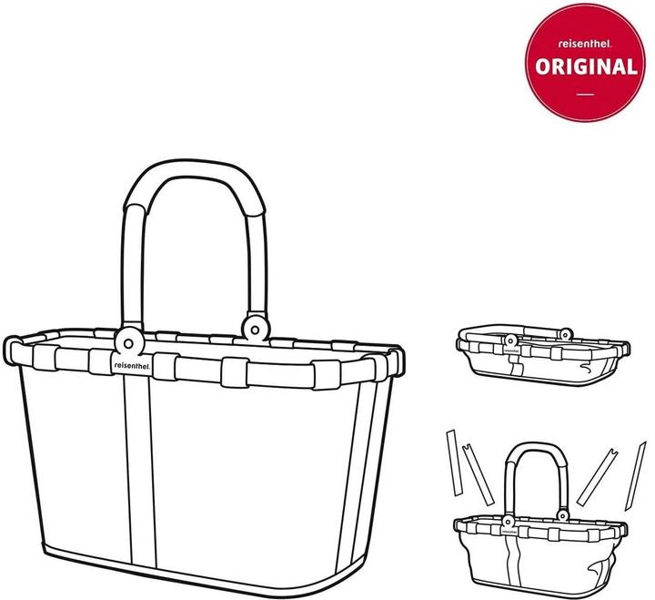 Actual product image MGA carrybag frame paisley black - Sturdy shopping basket with lots of storage space and practical in