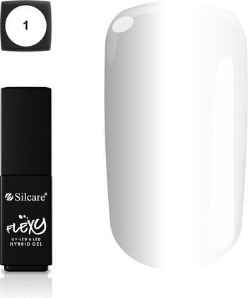 Produktbild Silcare Flexy Hybrid Gel Hybrid Lacquer 01 4.5G (Weiss, UV-Gel Lack)