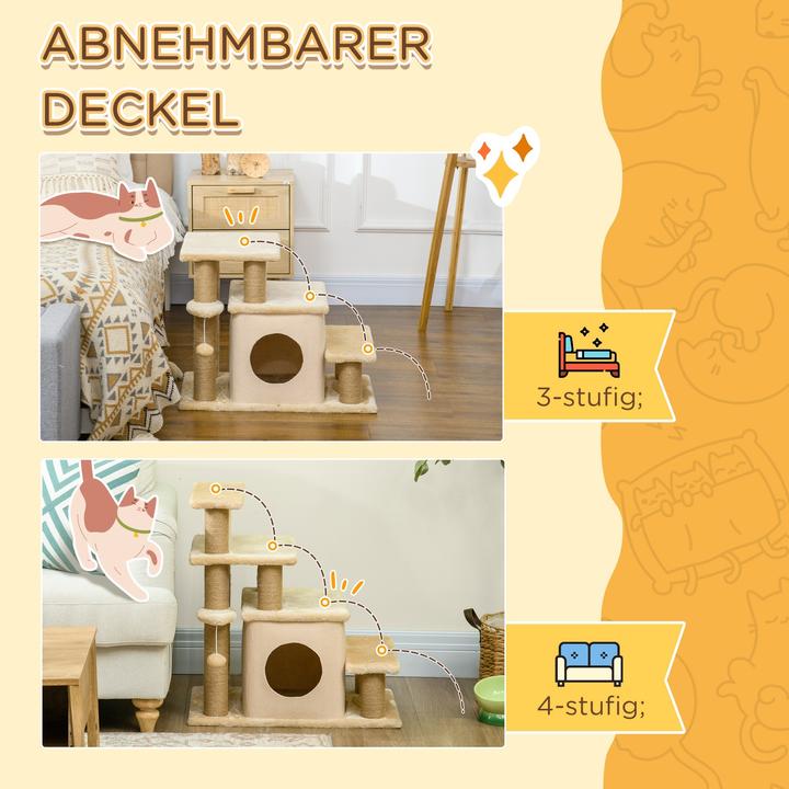 Image du produit PawHut Escalier pour chiens avec niche (Chien, Chat, Pliable)