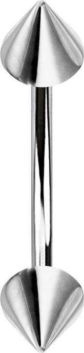 Actual product image Star Piercing Micro Banana silver with two cones (Surgical steel 316L, without brass)