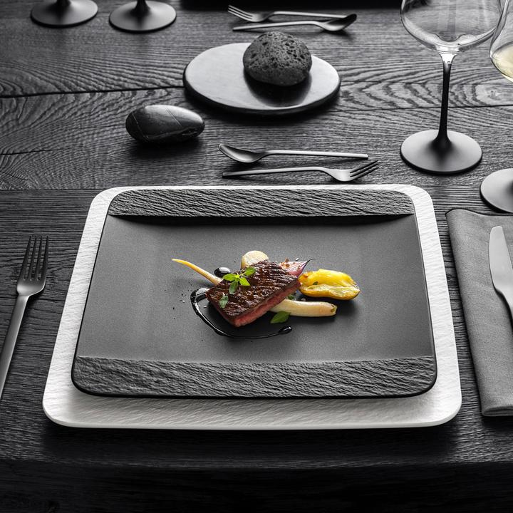 Actual product image Villeroy & Boch Square dinner plate Manufacture Rock (1 x, 28 cm)