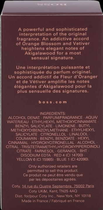 Valeurs nutritives et ingrédients BOSS Eau de Parfum (re) (Eau de parfum, 30 ml)