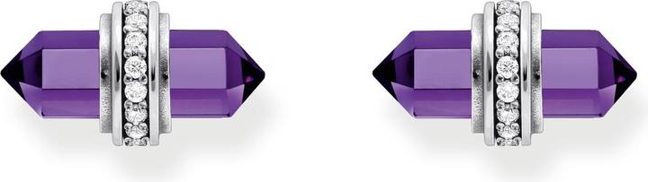 Produktbild Thomas Sabo Ohrstecker mit violettem Onyx Kristall Silber (925 Sterlingsilber, Geschwärzt)