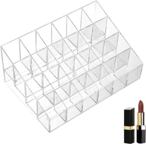 MU Style Organizzatore di rossetti in acrilico con 24 scomparti
